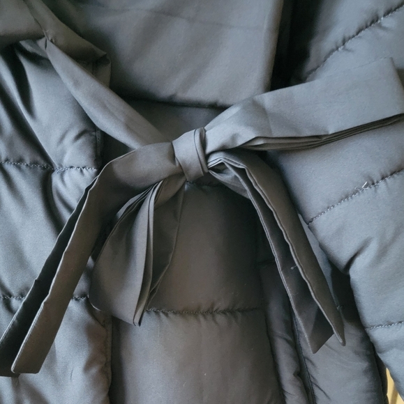 NWT Nasty Gal Cropped Puffer Jacket in Black - Women's Size Large - Picture 5 of 8